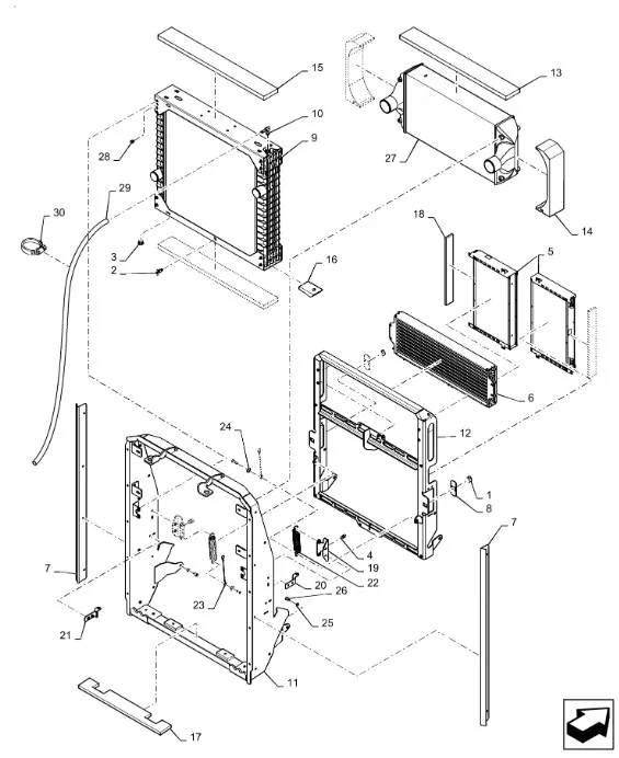 48038712 - Радиатор водяной охл. ДВС T9.505/St.450